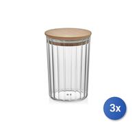 3x H&H Barattolo ondulato con tappo lt. 2,2