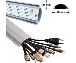 3X Hama Canalino PVC 3M Per Cavi Listello Per Cavi Muro Pavimento TV HiFi PC