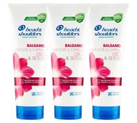 3x Head & Shoulders Balsamo Antiforfora Capelli Lisci E Setosi 220 ml