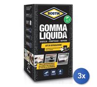 3x Idropittura per muro Uhu Bostik Gomma Liquida, modello 631077, colore Nero,