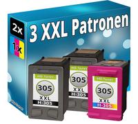 3x Inchiostro Cartucce per HP 305 XL Deskjet Plus 4110 4120 4122 4130 4134 4155