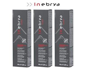 3x Inebrya Color - 8.4 Biondo Chiaro Rame - Crema Colorante per Capelli - 100 ml