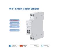 3X Interruttore Automatico Intelligente Tuya WIFI 1P+N 1A-63A Guida DIN Regolabile con Misurazione Funziona con Life Alexa Home