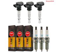 3x Janmor Bobina + 3x NGK Candela V-Line per VW Polo 9N_ 1.2 12V 1.4 16V
