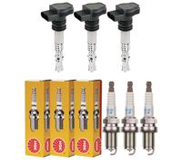 3x Janmor Bobina Accensione + 3x NGK Candela per Toyota Aygo WNB1_KGB1_1.0_P9