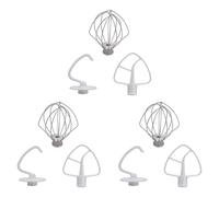 3X K45DH Gancio per Impastare Frusta Piatta Rivestita K45B Frusta Un Filo K45WW Adatta per Robot da Cucina con Ciotola da 4,5Qt 5 Qt per Aiuto Nel