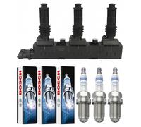 3x Kamoka Bobina + 3x Bosch Candela Super 4 per Opel Corsa C F08 F68 1.0
