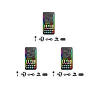3X Kit Completo Cambio Voce I9 Effetti Audio Multipli Schede Audio Dal Vivo Strumento Microfono per Scheda Audio Dal Vivo Portatile