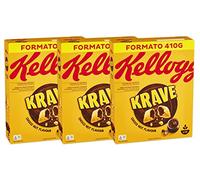 3X Krave Choco Nut Flavour Fagottini di Cereali con Ripieno di Cioccolato e Nocciola 410g [3 Confezioni]