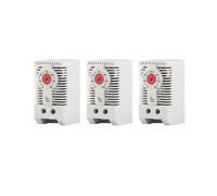 3X KTO011 Normalmente Chiuso NC Regolatore di Temperatura Meccanico Regolabile Termostato per Armadio Guida DIN, per Uso Riscaldamento