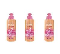3x L' OREAL ELVIVE Dream Long CREMA BYE-BYE SPUNTATINA Senza Risciacquo 200 ML