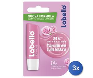 3x Labello Burrocacao Soft Rose' 85020