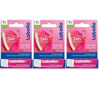 3x Labello Liposan Watermelon Shine Caring Lip Balm con aroma di anguria 3x5,5 m
