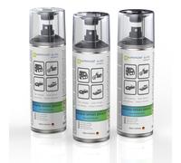 3X Lacca Spray Nero Lucido AUPROPAINT GLOSS Vernice Per Auto 400Ml Trasparente