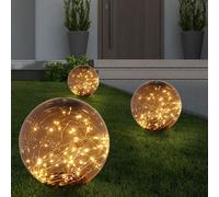 3x Lampada Solare da Giardino per Esterni Chiodi a Sfera LED Balcone Rauch