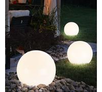 3x Lampada Solare Luce da Giardino a Spiedo Intemperie Batteria Bianco Caldo LED