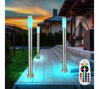 3X LED Lampada Da Giardino Con Presa RGB Dimmerabile Altezza 110Cm [EEK: F]