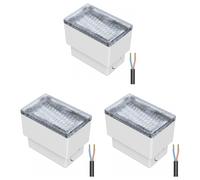 3x LED pavimentazione pietra terra luce da incasso CUS per esterno IP67 angolare