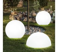 3x LED Solare Sfera Luci Giardino Illuminazione Esterni Parete Plug-In Steh