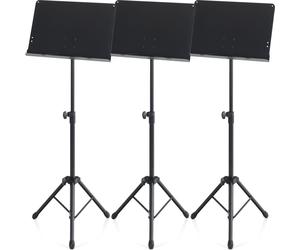 3x Leggio Spartiti Musicale da Orchestra con Grande Cartella in Metallo Rigida
