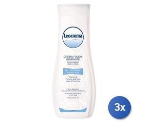 3x Leocrema Corpo Fluida 250 Ml. Idratante Pelle Normale