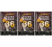 3x Lievito di distillazione Alcotec 36 Turbo 160g 14-20%