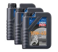 3x LIQUI MOLY 3059 Olio Moto 4T Offroad 10W-40 1L