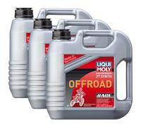 3x LIQUI MOLY 3064 Olio Motore 2T Sint Offroad 4L