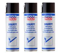3X LIQUI MOLY 6135 Grasso Spray Per Cavi 500Ml