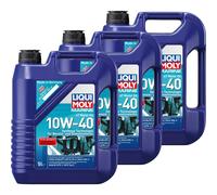 3X Liqui Moly Marine 4T Olio Motore 10W-40 Motorrad Minerale 5L