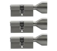 3x Löwen Sicherheit Cilindro Maniglia 60 mm 30/30 +5 Chiavi, Chiudi uguale