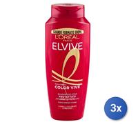 3x L'Oreal Elvive 2In1 Shampoo 300 Ml. Colorivive