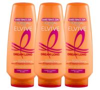 3x L'Oreal Elvive Balsamo Anti Doppie Punte Per Capelli Lunghi E Lisci 250 ml