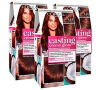 3x L'Oréal Paris Colorazione Casting Crème Gloss Colore 415 Marron Glacé - 3 tinte