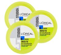 3x L'Oréal Paris Studio Line InvisiFix Gel Crema Minerale Fissaggio Forte 150 ml