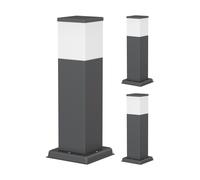 ledscom.de 3 pezzi POLLY luce di dissuasione per esterni, 35 cm, antracite, incl. lampadina G9, 596lm, bianco