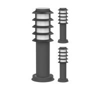 3x luce di percorso / bitta PORU per esterni IP44 griglia 39 cm antracite 1x E27 [EEK: E]