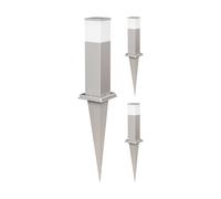 3x luce di percorso / dissuasore POLLY per esterni IP44 35 cm acciaio inox 1x G9