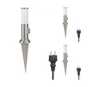 3x luce di sentiero bitta luce giardino PORU sensore esterno IP44 38cm cromo
