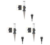3x luce di sentiero dissuasore luce giardino PORU sensore esterno IP44 38cm