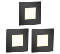 3x luce LED per scale/apparecchio da incasso FEX per interni ed esterni nero [EEK: F]