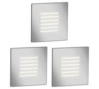 3x luce LED per scale/luce da incasso a parete FEX per griglia quadrata interna