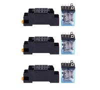 3X LY2NJ HH62P-L JQX-13F 220V AC Bobina DPDT Rele' di Potere 8 Pin con PTF08A Socket