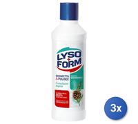 3x Lysoform Pavimenti 1100 Ml. Freschezza Alpina