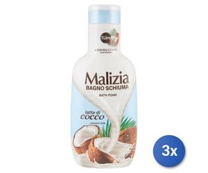 3x Malizia Bagno 1000 Ml. Cocco