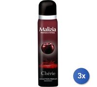 3x Malizia Deodorante Spray 100 Ml. Cherie