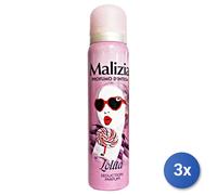 3x Malizia Deodorante Spray 100 Ml. Lolita Donna