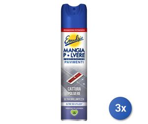 3x Mangiapolvere Pavimenti 300 Ml. Spray