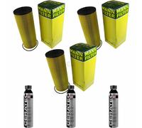 3X MANN-FILTER Filtro Olio HU 12 140 X + LIQUI MOLY Cera Tec 3721
