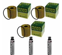 3X MANN-FILTER Filtro Olio HU 711/51 X + 3X LIQUI MOLY Cera Tec 3721